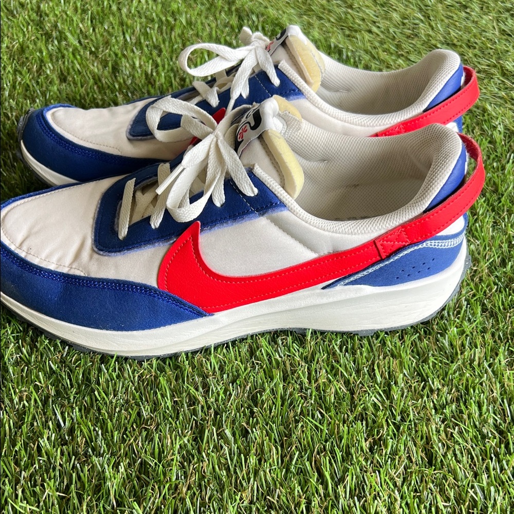 Waffle debut swoosh Blue and Red Athletic Sneakers